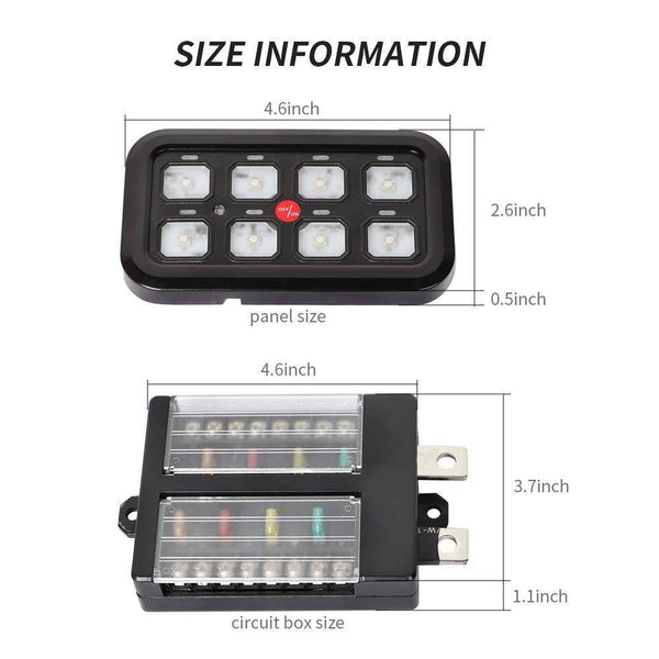 Cali Raised 8 Switch Accessory Control System w/ Blue Backlighting  (CRAAM0015)