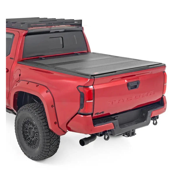 Rough Country Low-Profile Tri-Fold Tonneau Cover | 2024+ Toyota Tacoma ...