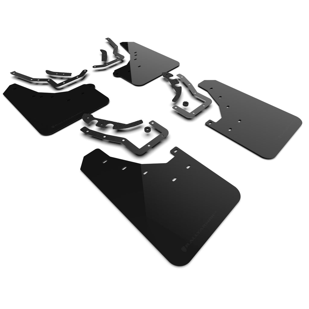 Rally Armor Black UR Mud Flaps w/Metallic Black Logo | 2024+