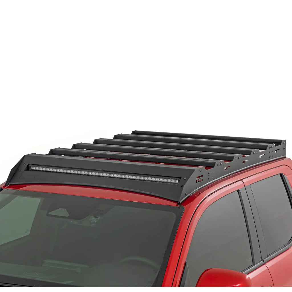 Rough Country Low Profile Roof Rack w 40 LED Light Bar 2024 Toyota Tacoma