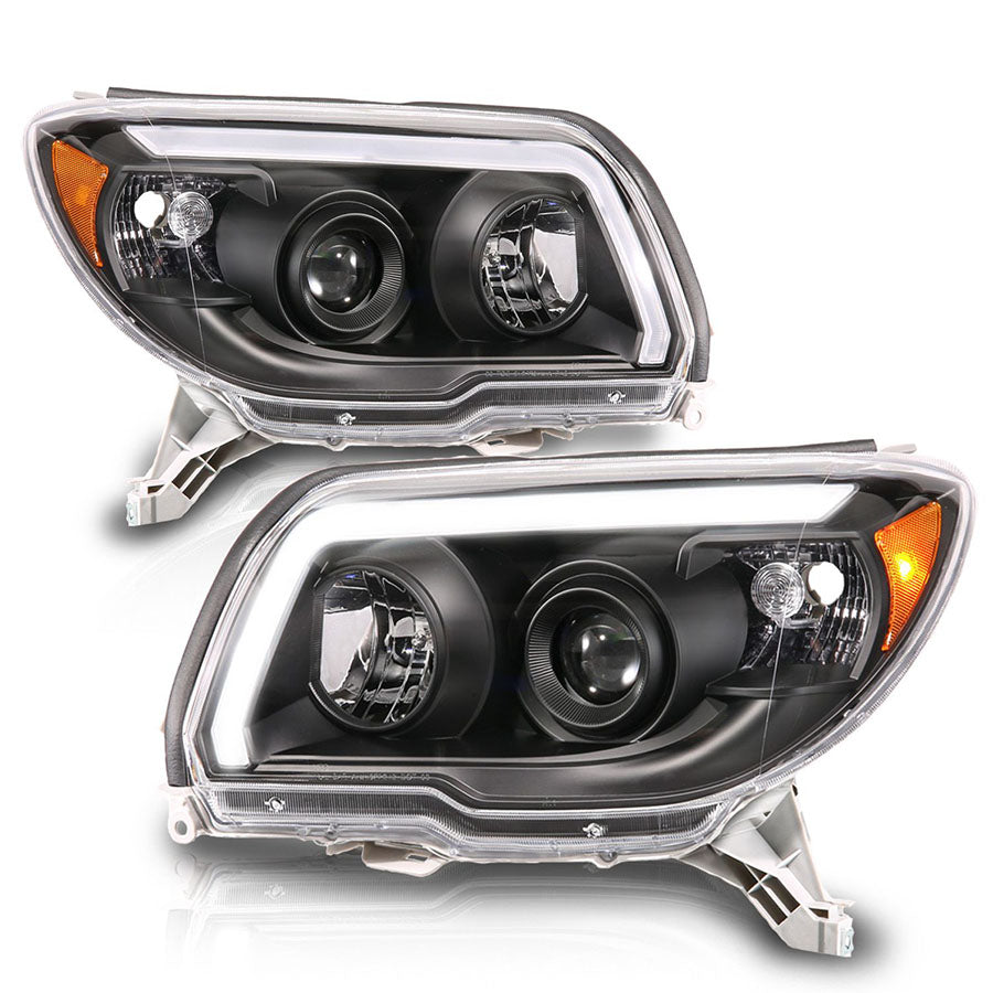 ANZO Projector Headlights Plank Style Black | 2006-2009 ANZO Projector Headlights Plank Style Black | 2006-2009