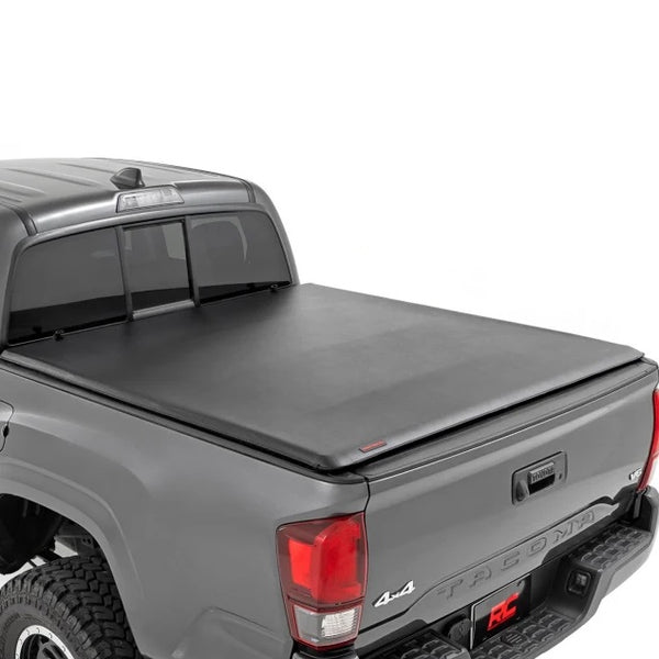 Rough Country Soft Roll UP Bed Cover | 2023-2016 Toyota Tacoma w/5ft ...