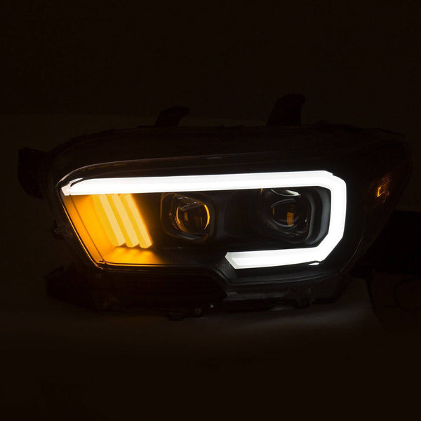 Anzo Black Plank Style Project Headlights - 2023-2016 Toyota Tacoma TRD ...