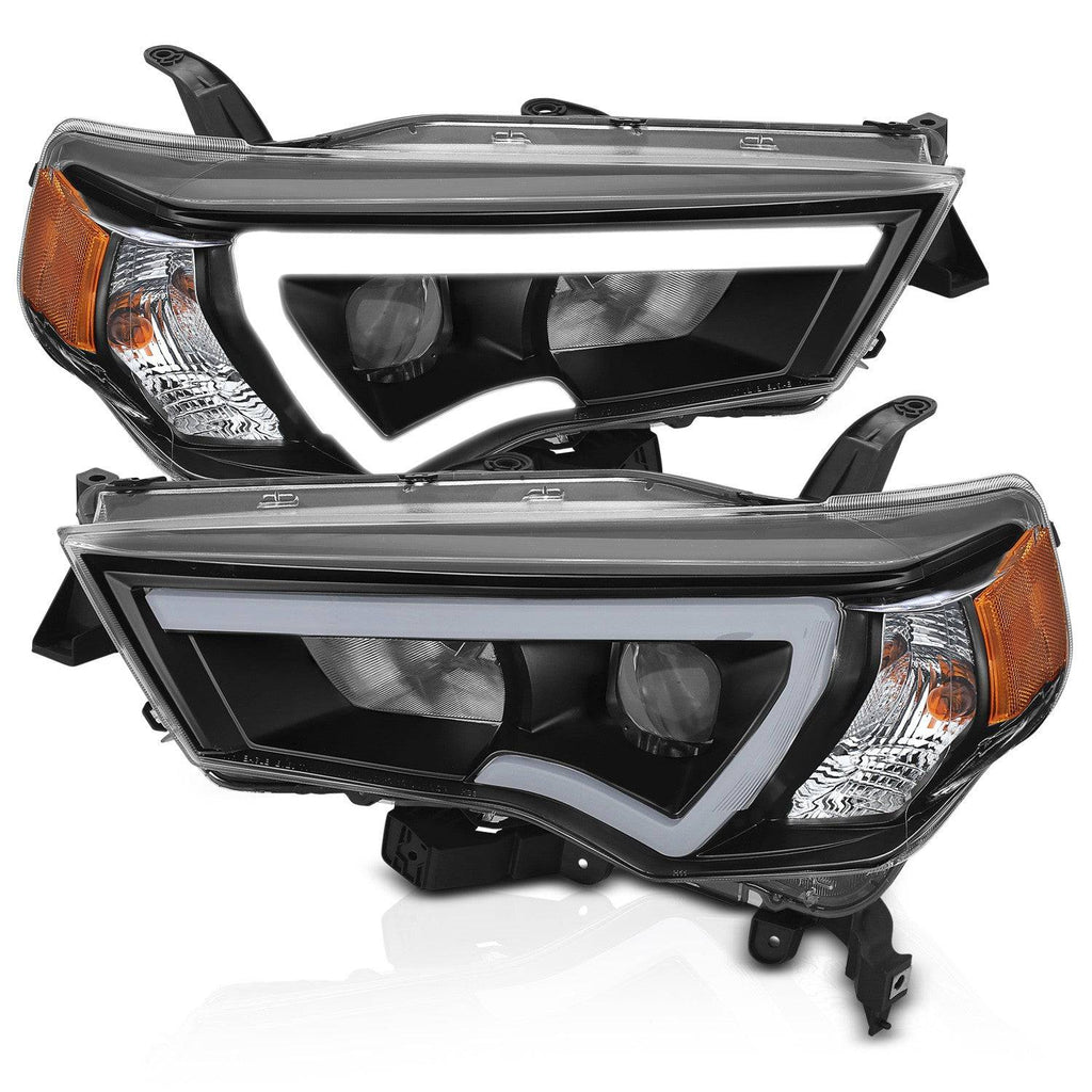 Anzo Black Plank Style Projector Headlights - 2014+ Toyota 4Runner (111416)