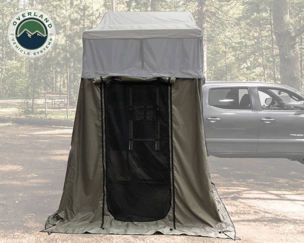 Overland Vehicle Systems Nomadic 4 Extended Roof Top Tent With Annex - Gray, Universal