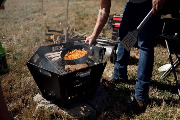 Rough Country Overland Collapsible Fire Pit Stainless Steel Grill Grate | (99040) | TheYotaGarage