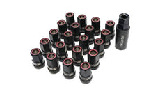 40s ツナギ Muteki HR38 Open End 38mm Lug Nuts 12x1.50 Black with Red